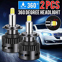 Светодиодные автомобильные LED лампы в линзу H3 3D 6000Lm