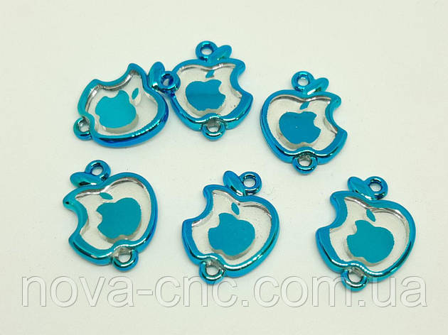 Підвіски пластик "Яблуко" бірюза 30 мм 500 грамів, фото 1