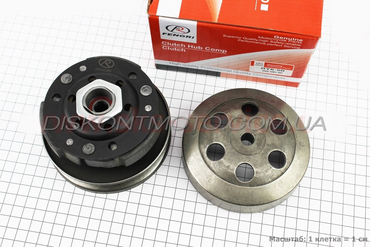 Варіатор задній на скутер 4T GY6 50/80 139QMB,2T Honda DIO ZX AF-34 "FENGRI" (А клас)