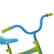 Дитячий біговіл PROFI KIDS 12 дюймів M 3255-4 Салатово-блакитний, колеса EVA, фото 2