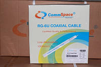 Кабель коаксіальний RG-6, F690BV "CommSpace", білий, 100m