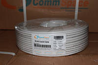 Кабель коаксіальний RG-6 "CommSpace", CS6-006, білий, 100 м