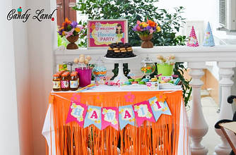 Оформлення Кенді-бара в гавайському стилі