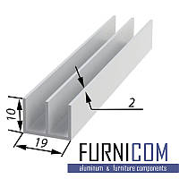 Ш-профиль алюминиевый 19х10х2 / AS