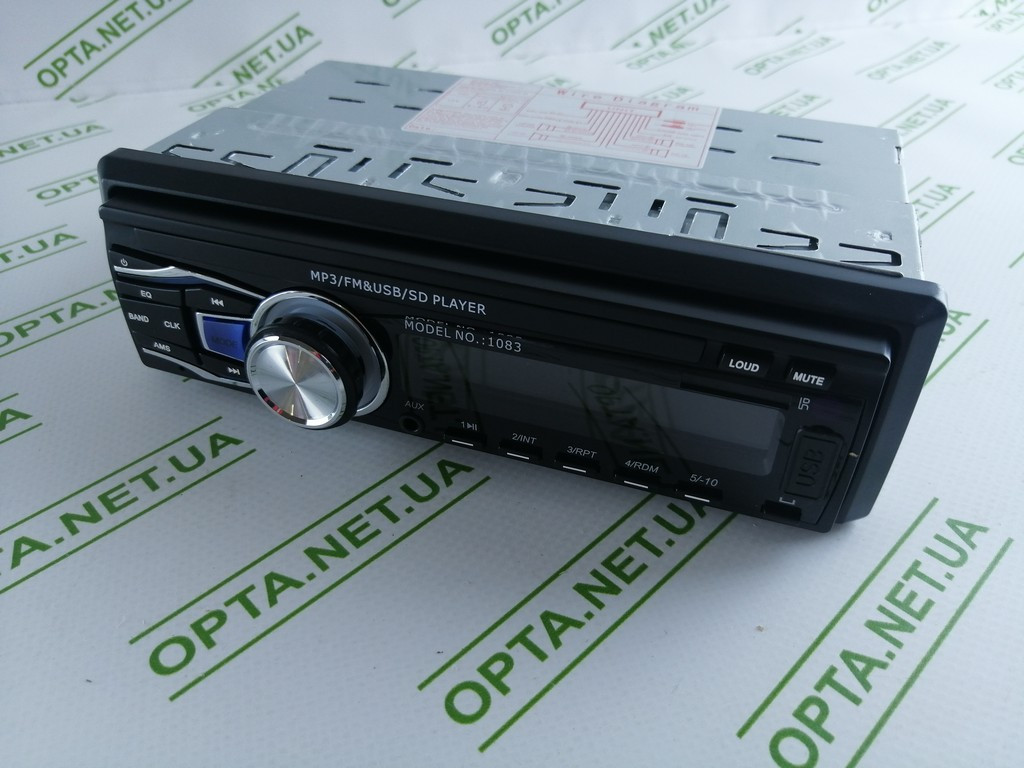 Магнітола Pioner 1083 ISO з USB/ FM/ MP3, фото 1