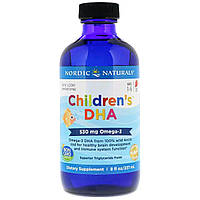 ДГК для Дітей, зі Смаком Полуниці, children's DHA, Strawberry, Nordic Naturals, 237 мл