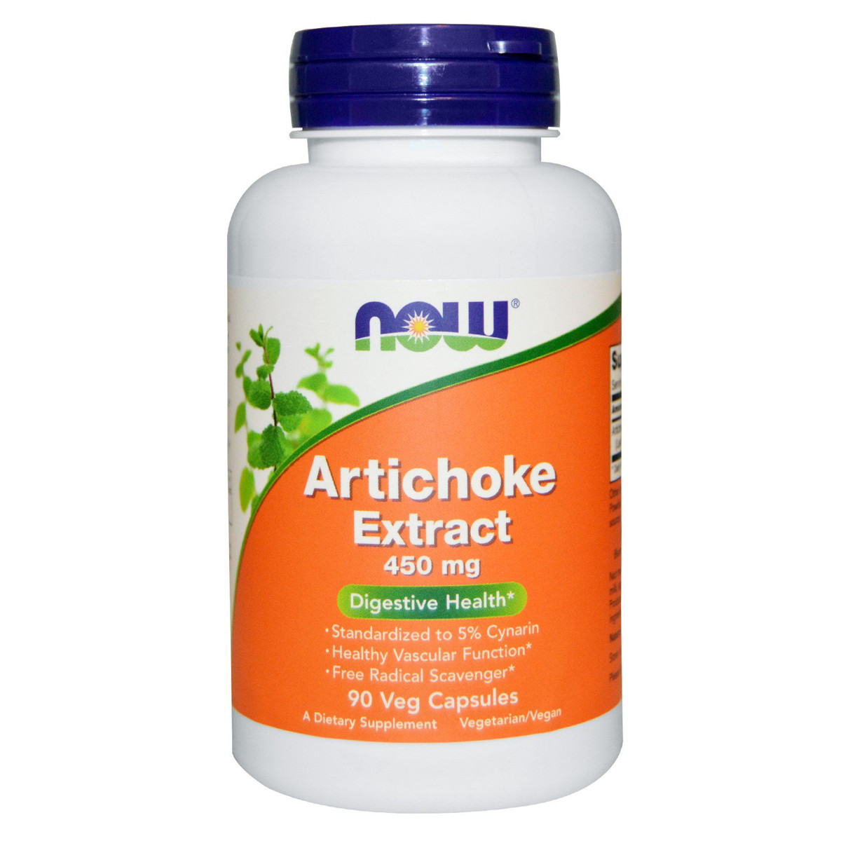 Екстракт артишоку, 450 мг, Now Foods, 90 вегетаріанських капсул