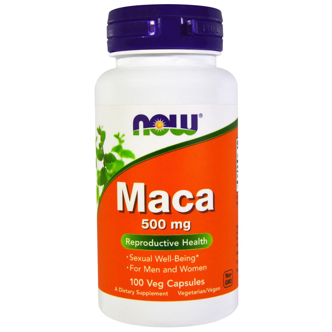 Перуанська Мака 500 мг, Now Foods, 100 вегетаріанських капсул