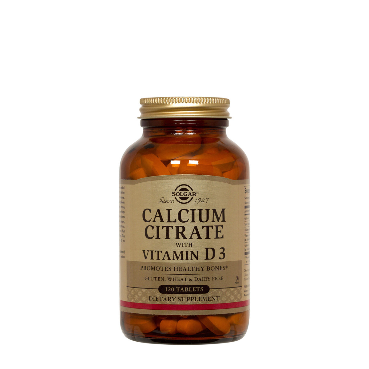 Цитрат Кальцію + Вітамін D3, Calcium Citrate with Vitamin D3, Solgar, 120 таблеток