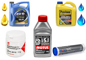 Технічні рідини (масло / антифриз / DOT)