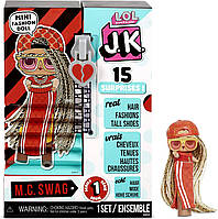 Ігровий набір із лялькою L.O.L. SURPRISE! серії "J.K." - ЛЕДИ-DJ Сваг JK M.C. Swag Mini Fashion Doll with 15 Sur