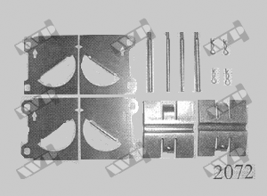 Ремкомплект передніх гальмівних колодок WP (Carrab) 2072 для Volkswagen Kombi Bus, Type 2 Transporter, крос-код за Quick Brake 950, фото 1
