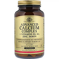 Кальцій + D3, K2, Цинк, Бор, Calcium Complex + Vitamins D3, K2, Zinc, Boron, Solgar, 120 таблеток