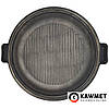 Чавунний казан (котелок) похідний KAWMET 9 л з кришкою сковородою гриль, фото 6