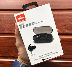 Бездротові сенсорні вакуумні навушники JBL TWS 4, Bluetooth гарнітура з мікрофоном для телефону, Чорні, фото 5