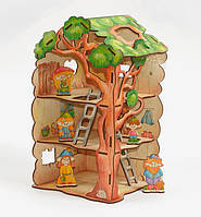 Деревянный конструктор Woody - Дом-дерево для Лешиков