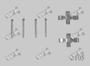 Ремкомплект передніх гальмівних колодок WP (Carrab) 2105 для BMW E21 model 315/316/318/318i/320-6/320i, крос-код за Quick Brake, фото 1