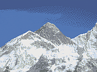 Гора Эверест Схема полной вышивки бисером
