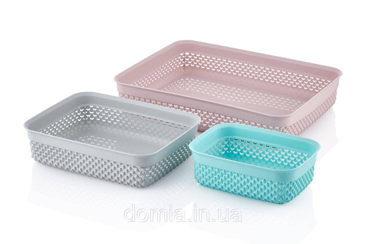 Набір з трьох кошиків DROP DESIGN (M-161+M-137+M-138) UCSAN plastik M-3968