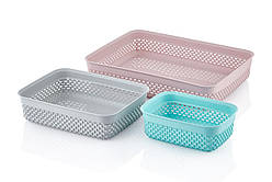 Набір із трьох кошиків DROP DESIGN (M-161+M-137+M-138) UCSAN plastik M-3968