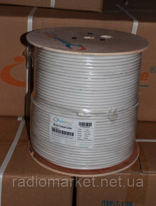 Кабель коаксіальний RG-6 "CommSpace", CS6-008, білий, 305 м