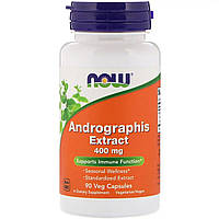 Екстракт Андрографиса 400мг, Now Foods, Andrographis Extract, 90 капсул