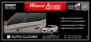 Хром молдинг скла Hyundai Tucson 2015- (Autoclover/Корея/B248)