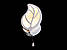 Світлодіодне бра листочок на  ламп цоколь  колір Білий Diasha 8028/1WH, фото 3