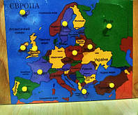 Рамки-вкладинки. Карта Європи. Методика Монтессорі.