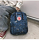 Рюкзак міський Kanken синій спортивний міцний для ноутбука з рефлективним лого водостійкий канкен, фото 7