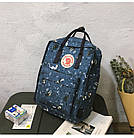 Рюкзак міський Kanken синій спортивний міцний для ноутбука з рефлективним лого водостійкий канкен, фото 5