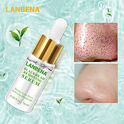 ЗАСТОСУВАННЯ КУРУХУ! Серум для видалення чорних цяток Lanbena Blackhead Removing Serum, 15 ml