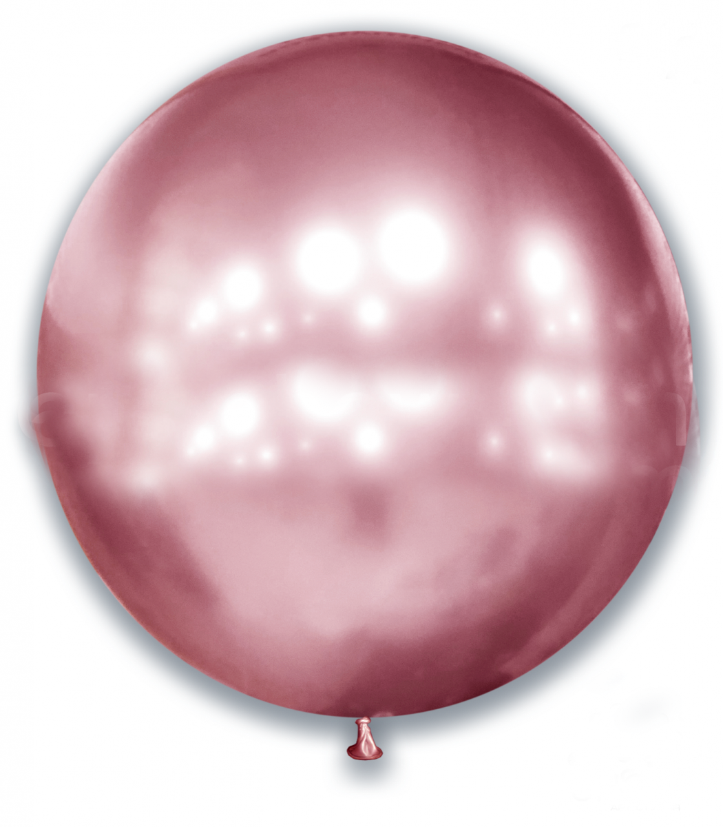 Латексна куля 24" хром SHOW рожева (60 см)