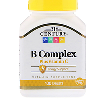 Комплекс вітамінів групи B 21st Century B Complex + Vit C 100tab