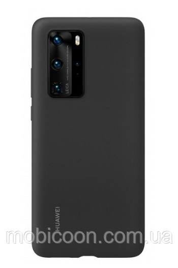 Чохол силіконовий для Huawei P40 чорний (хуавів п40), фото 1