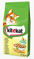 Сухий корм для кішок KITEKAT (Кітікет) курка з овочами, 12 кг