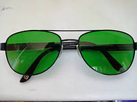 Глаукомные очки для зрения защитные c зелеными стеклянными линзами солнцезащитные