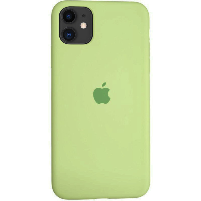 Силиконовый чехол Silicon Case для Iphone 11 салатовый