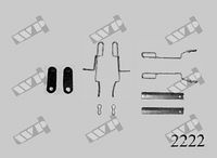 Ремкомплект передних тормозных колодок WP (Carrab) 2222 для Citroen AX, Saxo, Peugeot 106 1360cc/1587cc/S2,