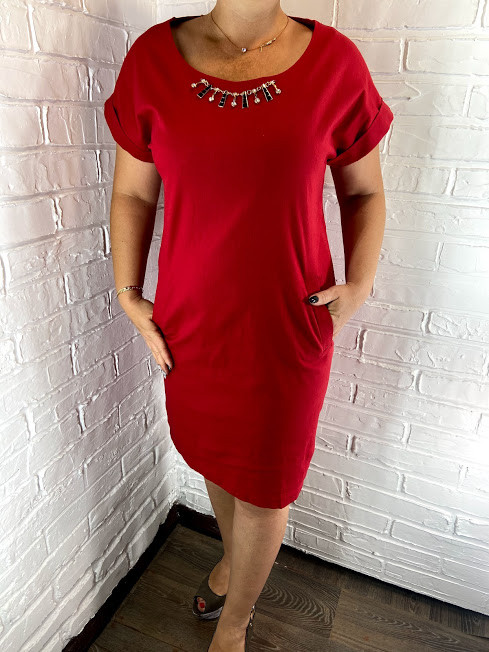 Жіноче плаття червоне 21171-42 PGN