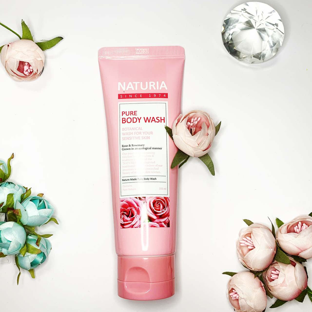 Гель для душу NATURIA ТРОЯНДА/РОЗМАРИН Pure Body Wash (Rose & Rosemary), 100 мл, фото 1