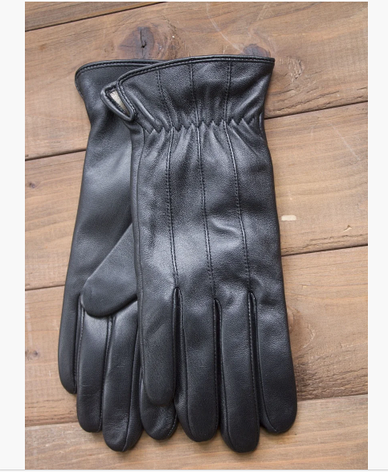 Жіночі шкіряні рукавички Shust Сантана сенсорні чорні, фото 1