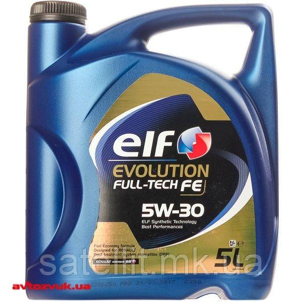 Олива моторна ELF 5W30 EVOLUTION Fulltech FE (5 л) 213935, під сажевий фільтр