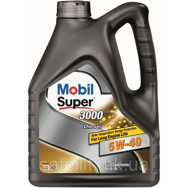 Олива моторна Mobil 5W40 (Super 3000) дизель 4L