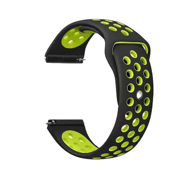 Спортивний ремінець Primolux Perfor Sport з перфорацією для годинника Amazfit Pace Smart Sport Watch - Black&Green