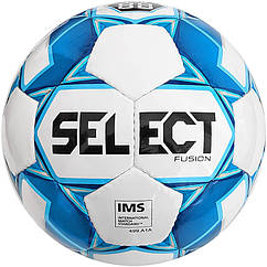 М'яч футбольний SELECT Fusion IMS (12) білий/голуб, розмір 5 (385514165 )