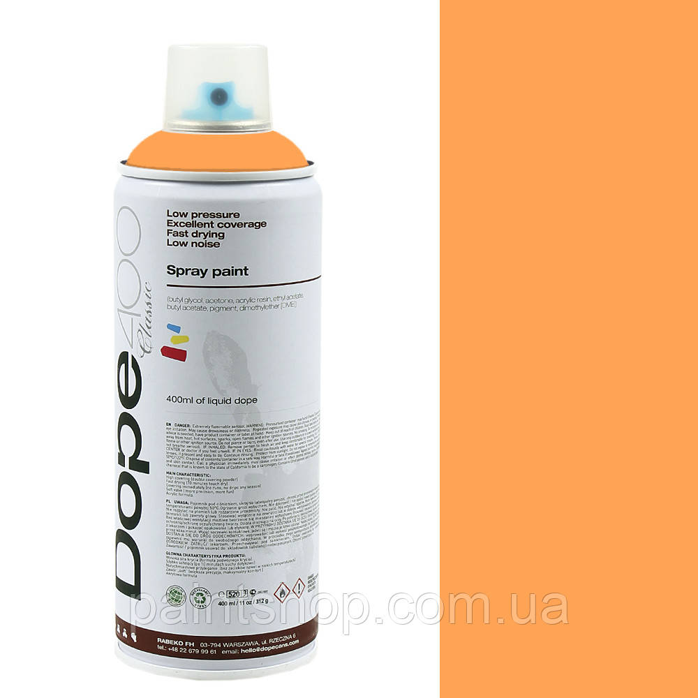 Аерозольна фарба Dope D-020 Pastel Orange (Помаранчевий) 400 мл