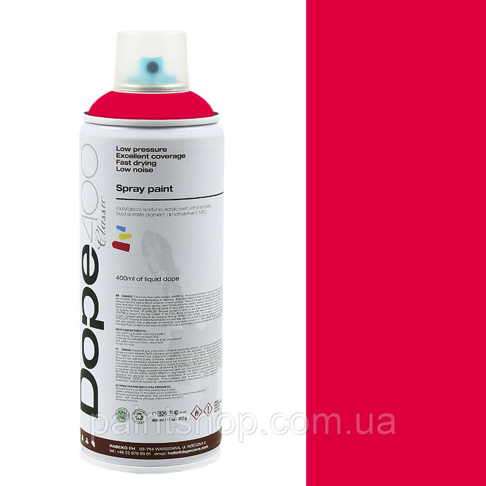 Аерозольна фарба Dope D-033 Lipstick Red (Червоний) 400 мл