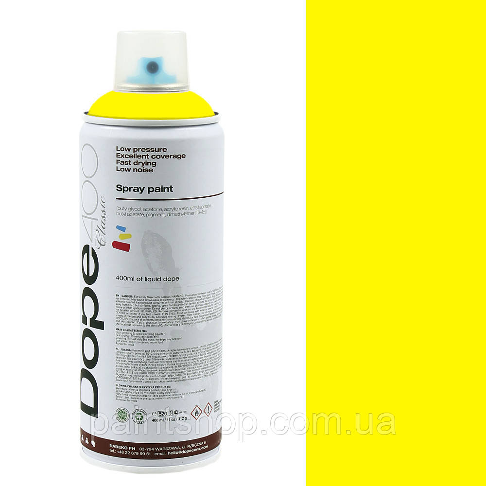 Аерозольна фарба Dope D-011 Sunny Yellow (Жовтий) 400 мл