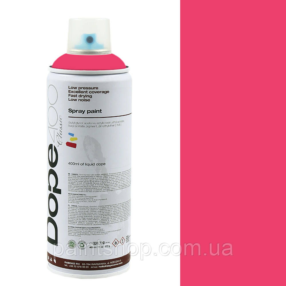 Аерозольна фарба Dope D-034 Raspberry (Рожевий) 400 мл